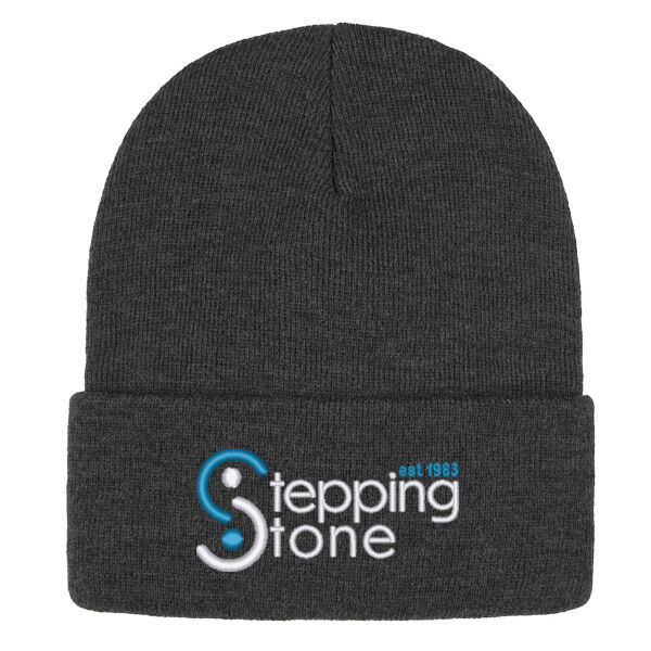 Embroidered Acrylic Knit Cuff Toque Thumbnail